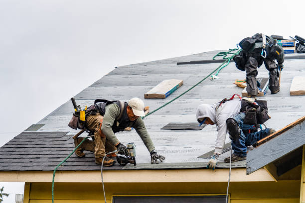 Professional Emergency Roof Repair technician working in Bedminster, PA